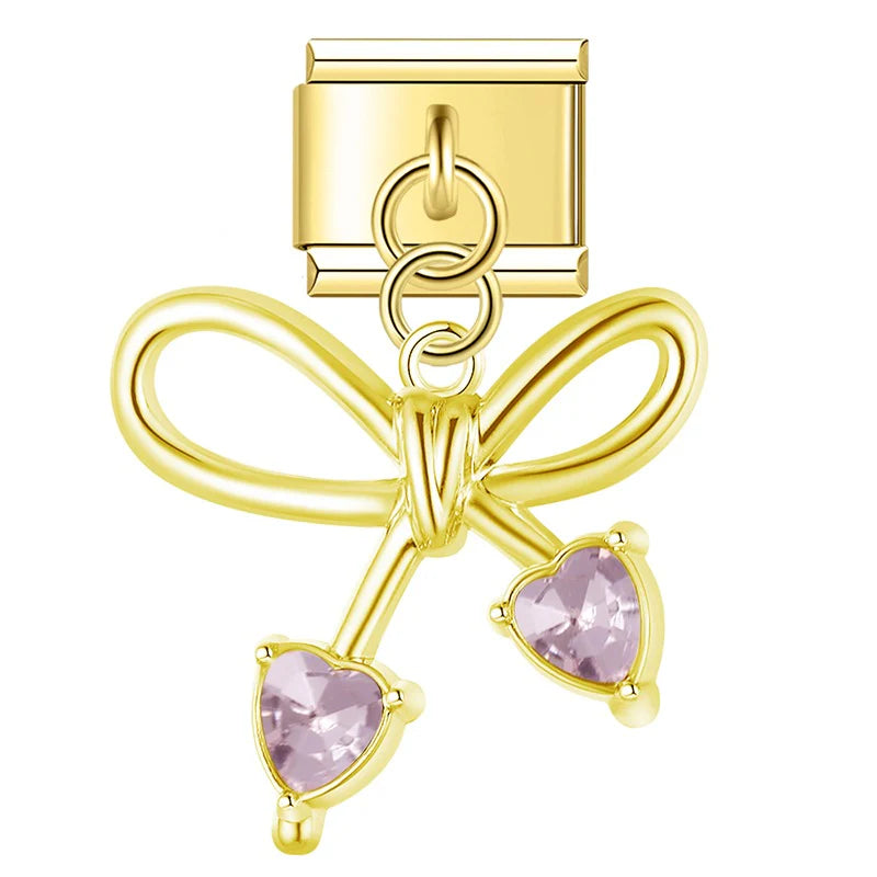 Bow pendant pink