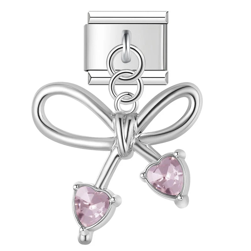 Bow pendant pink