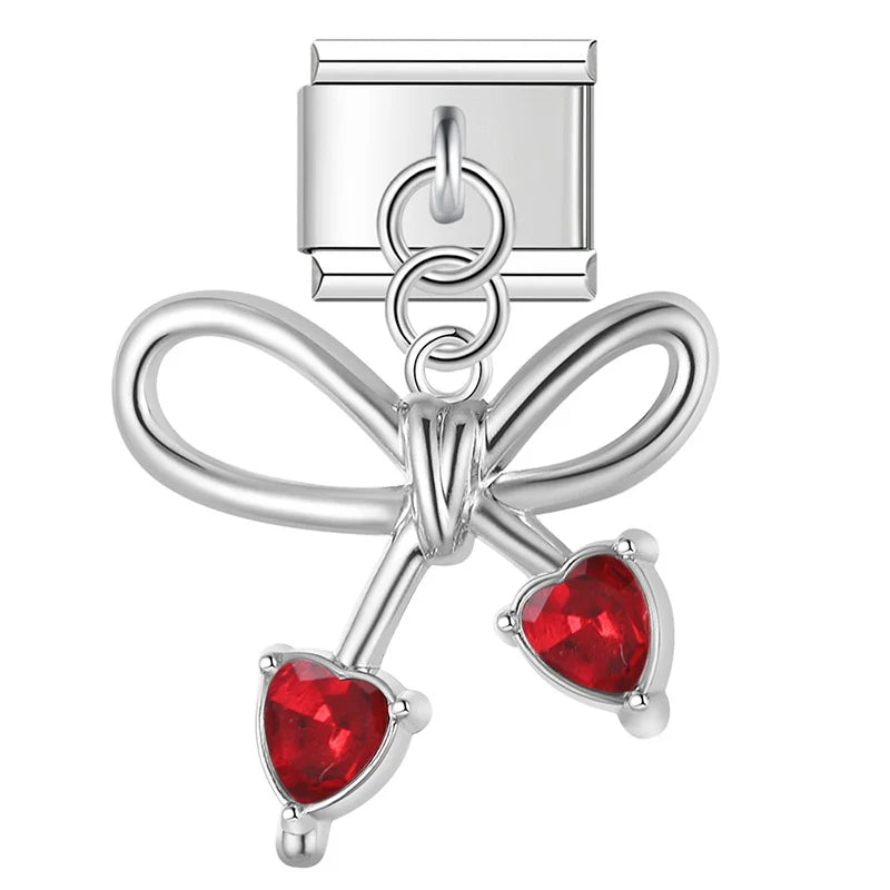 Bow pendant red