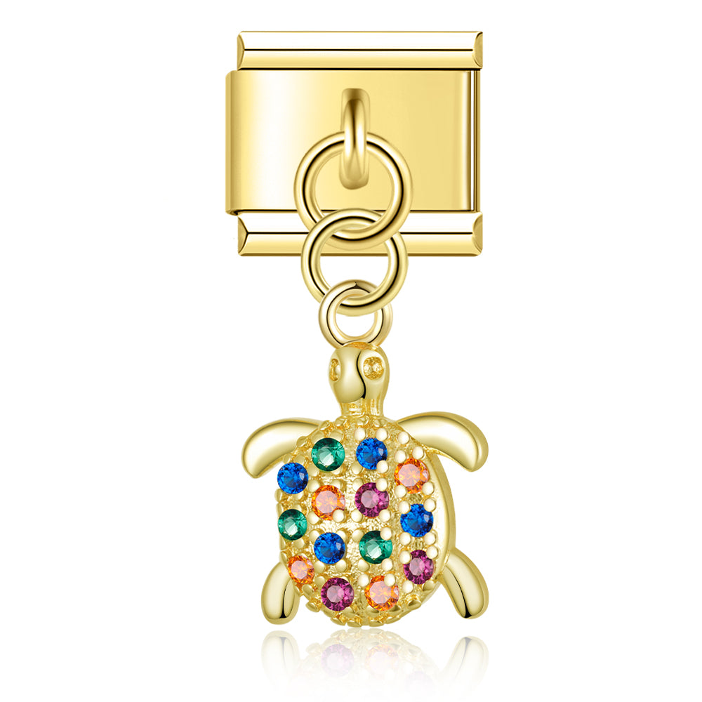 Glitter-turtle pendant