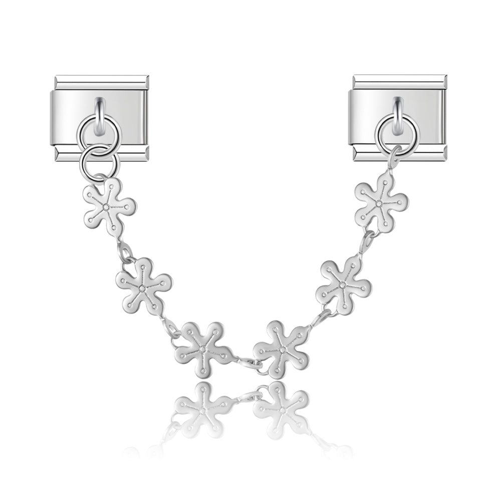 Schneeflocken Charm-Kette Silber