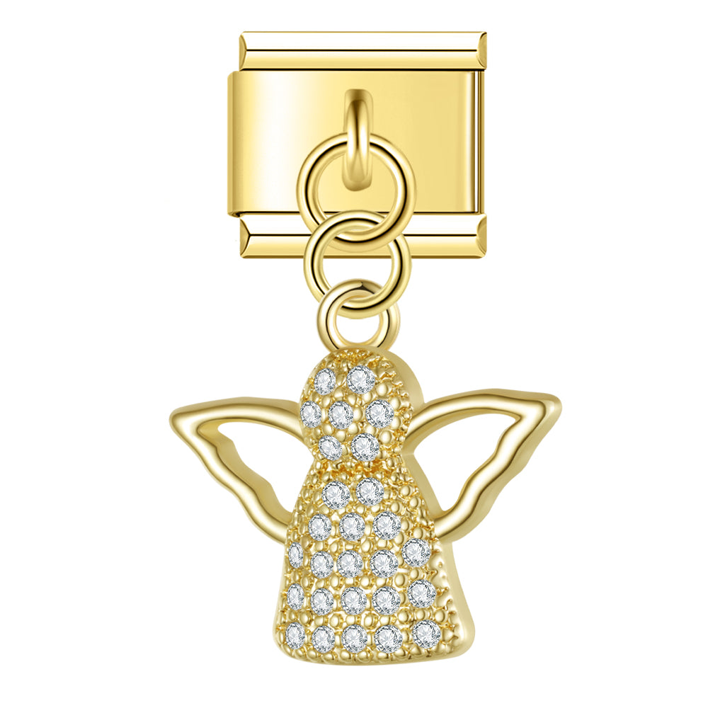 Glitter angel pendant