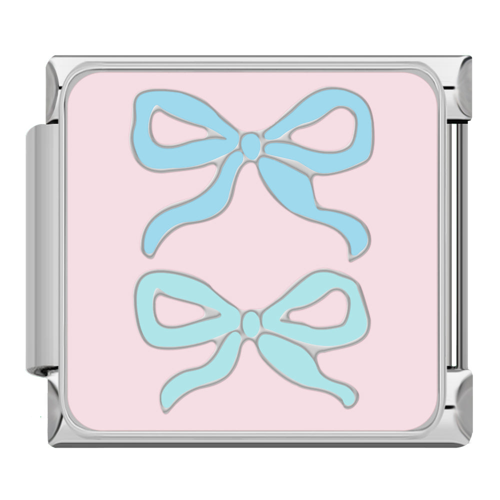 Pastel bows silver