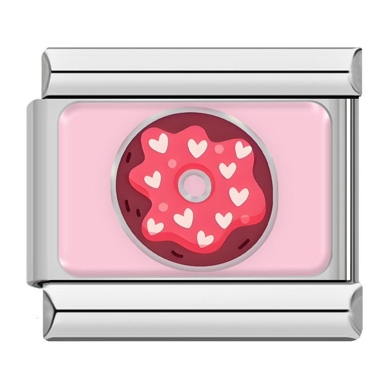 Heart donut silver