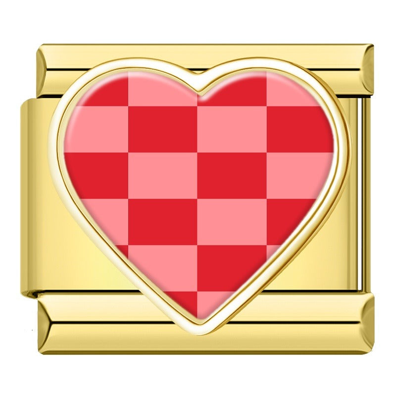 Checkered heart gold