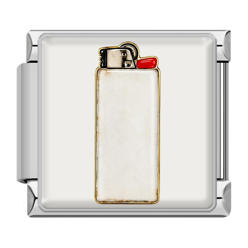 White lighter silver
