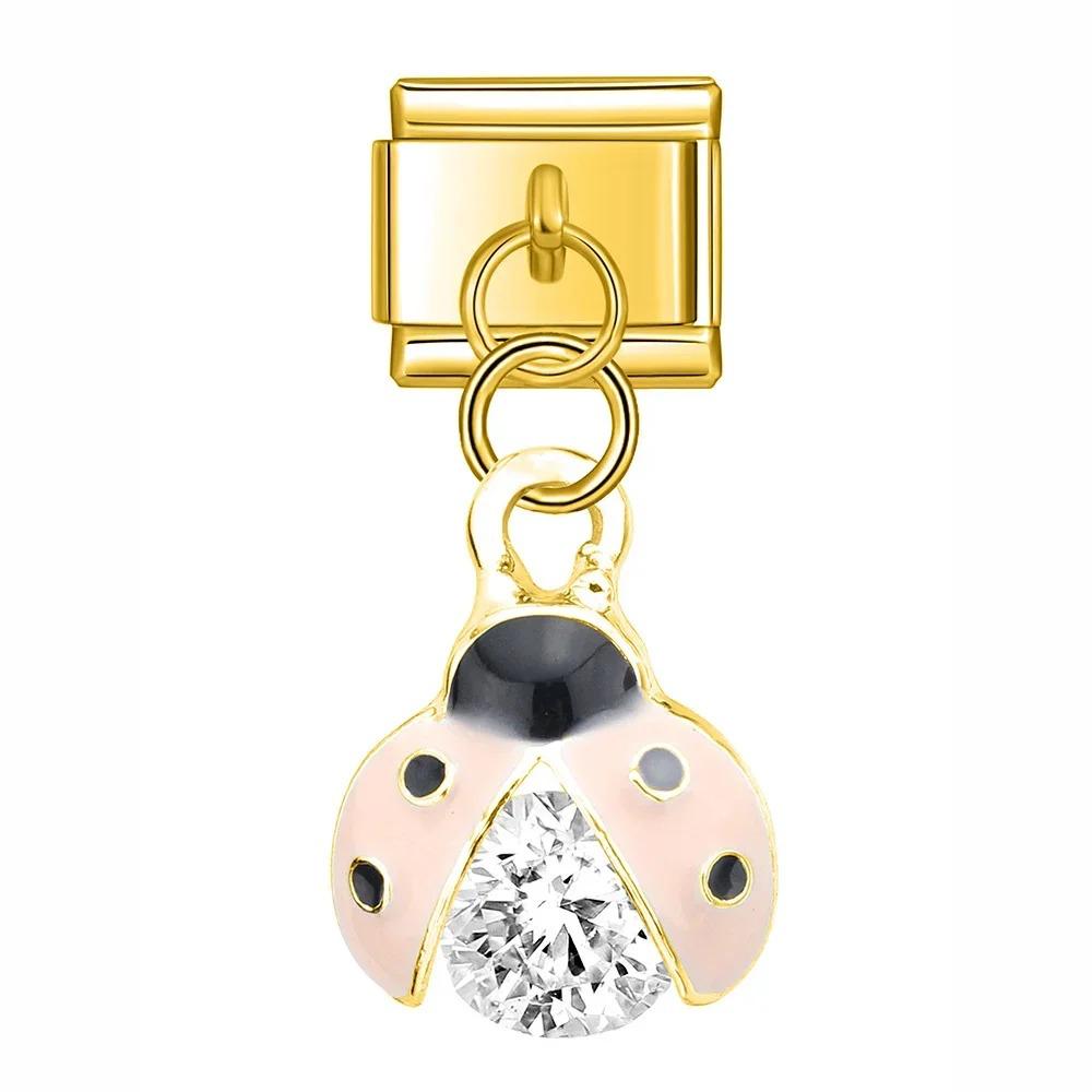 Ladybug pendant - pink