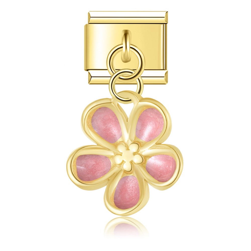 Pink flower pendant