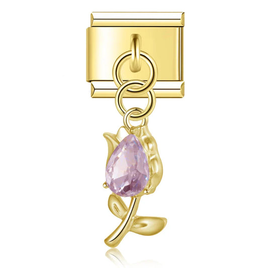 Purple tulip pendant