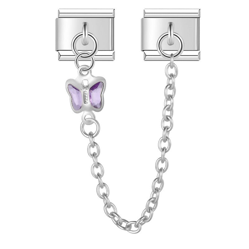 Schmetterling Charm-Kette Silber