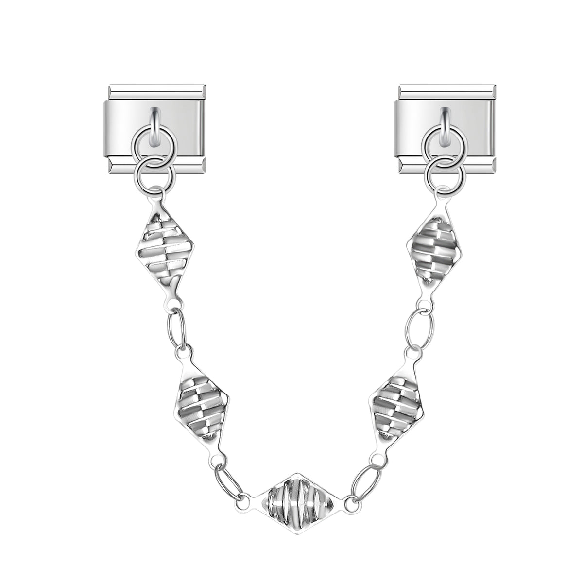 Rauten Charm-Kette Silber