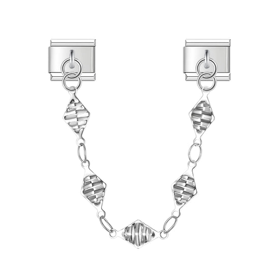 Rhombus Charm Necklace Silver