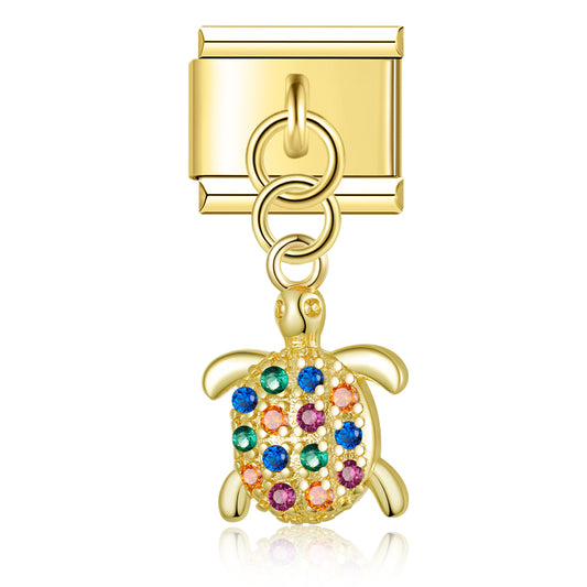 Glitter-turtle pendant