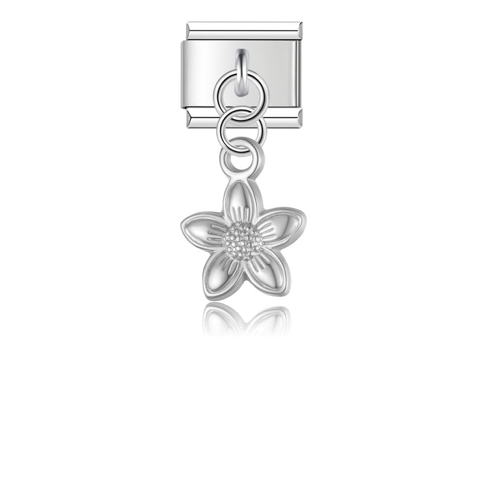 Silberne Blume Anhänger