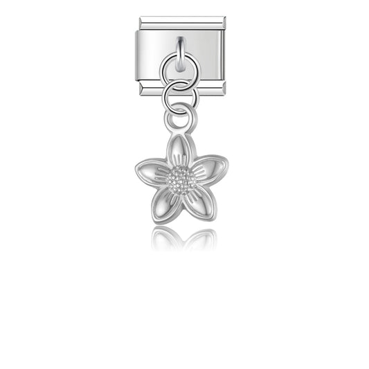 Silberne Blume Anhänger