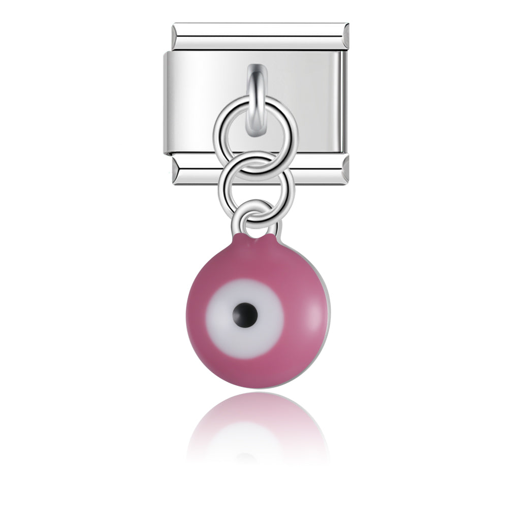 Rosa Auge Anhänger Silber