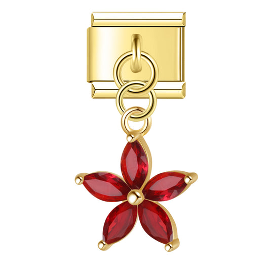 Glitter flower pendant