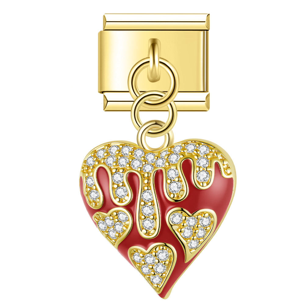 Glitter heart pendant