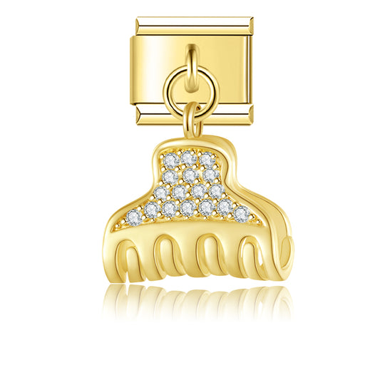 Glitter clasp pendant