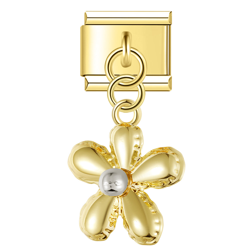 Golden flower pendant