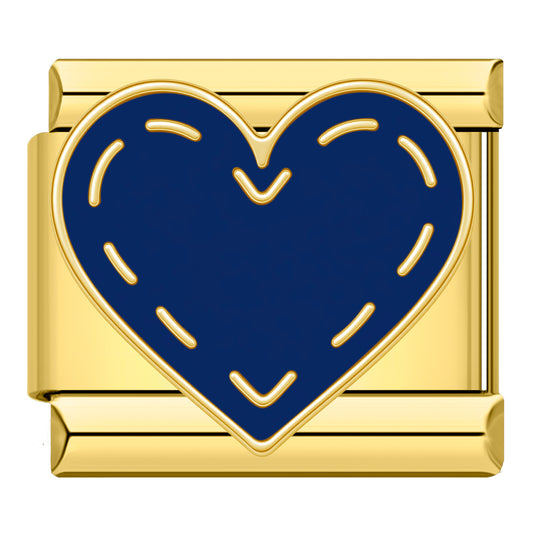 Blue heart with seam