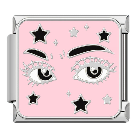 Eyes with stars pink