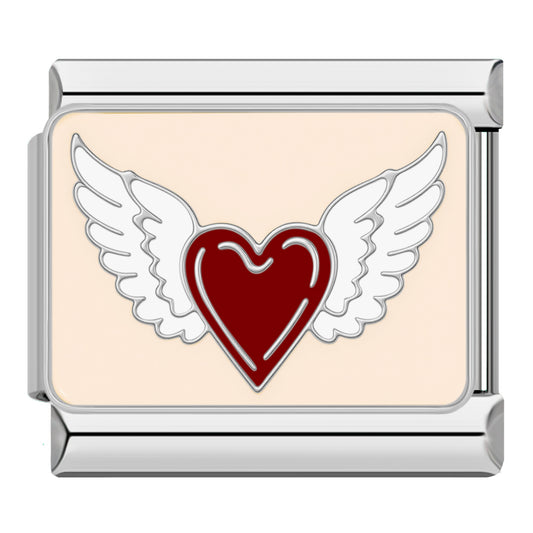 Heart with silver wings