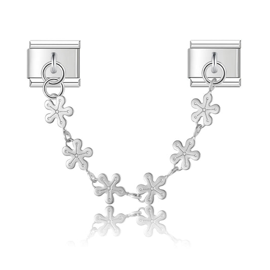 Snowflake Charm Necklace Silver