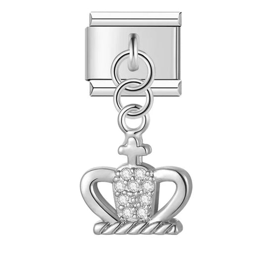 Silver crown pendant