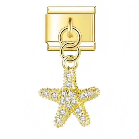 Glitter starfish pendant