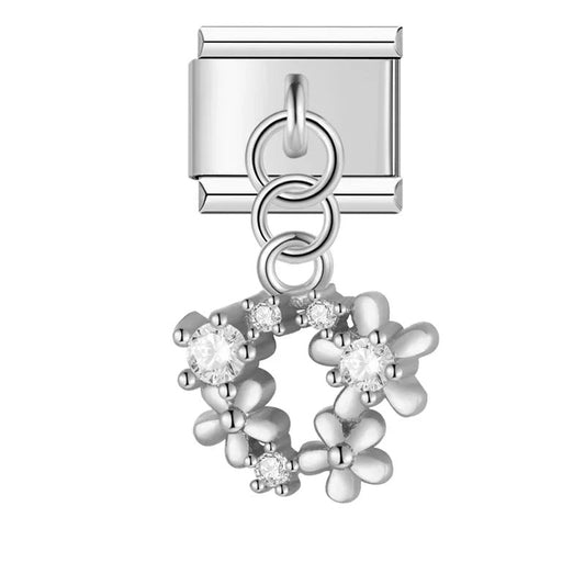 Flower wreath pendant