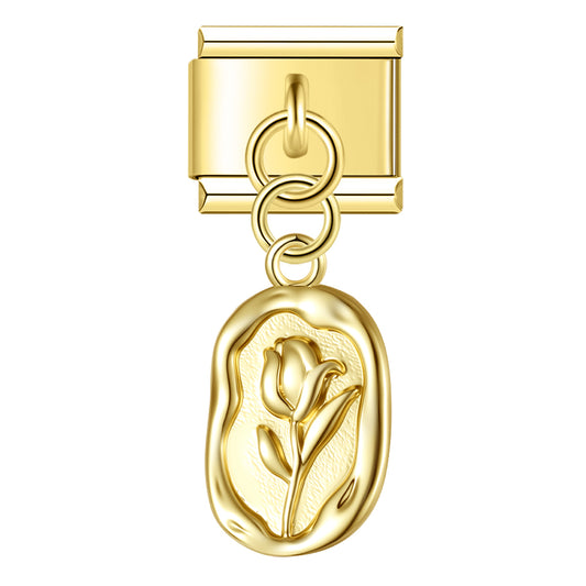 Rose medal pendant