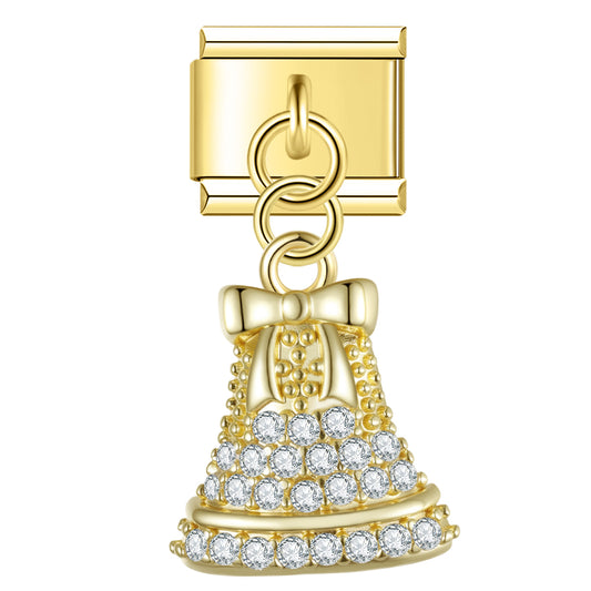 Glitter bell pendant