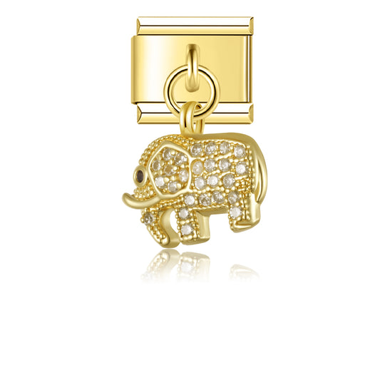 Glitter elephant pendant