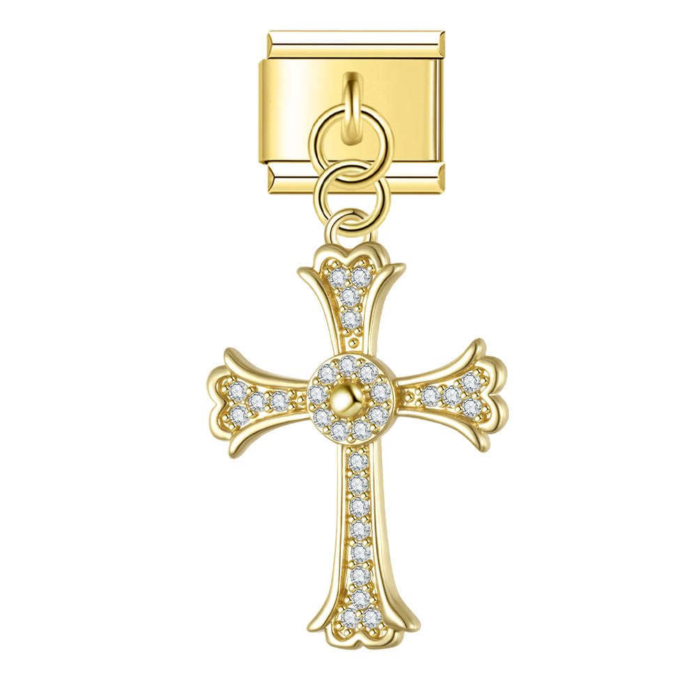 Cross glitter pendant