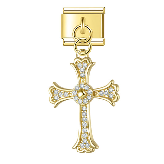 Cross glitter pendant