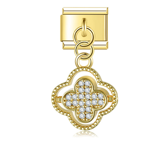 Shamrock glitter pendant