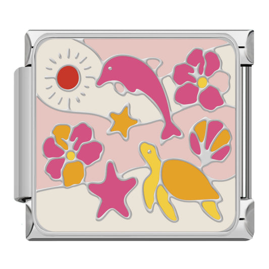 Pink sea world silver
