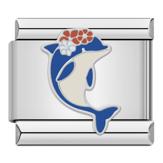 Flower dolphin silver
