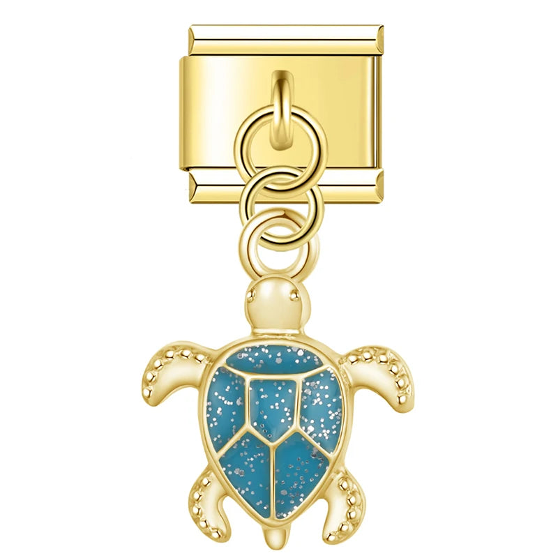 Turtle pendant gold