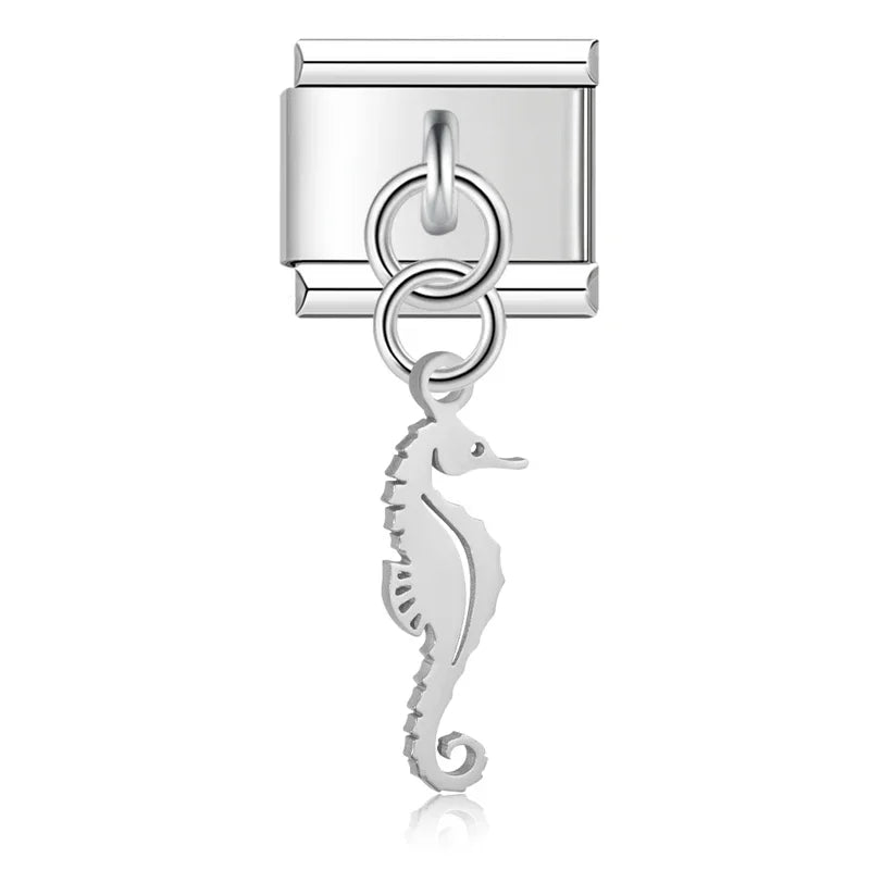Sea horse pendant silver