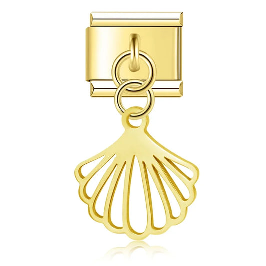 Musschel pendant gold
