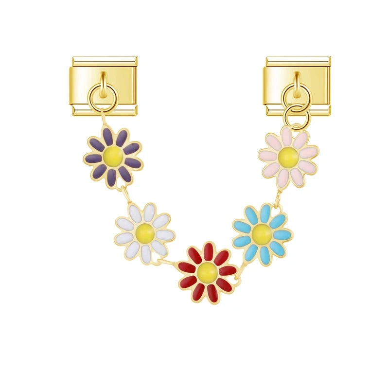 Charm chain flowers