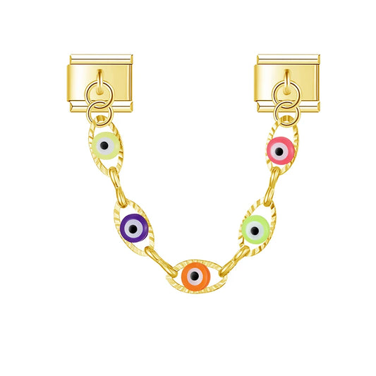 Eye charm chain gold