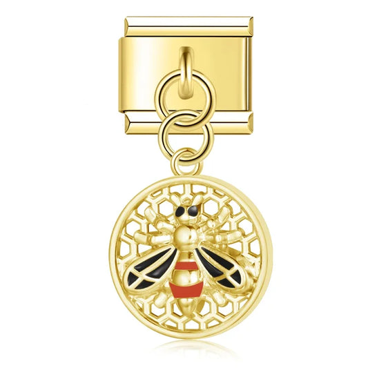 Golden bee pendant