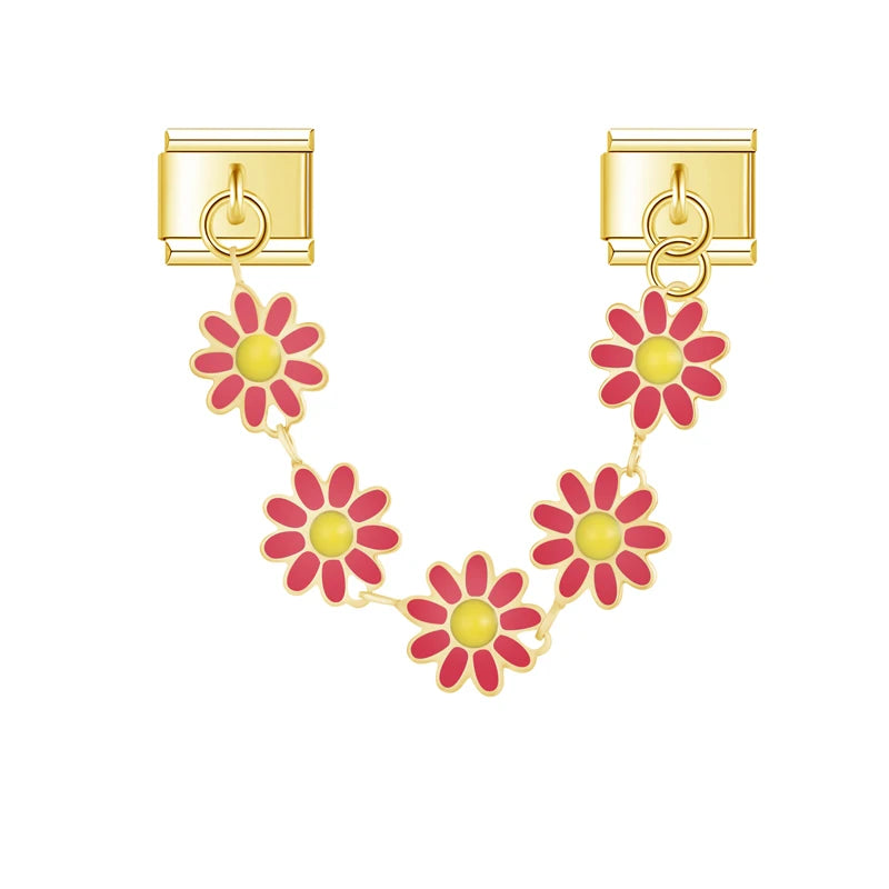 Charm chain flowers