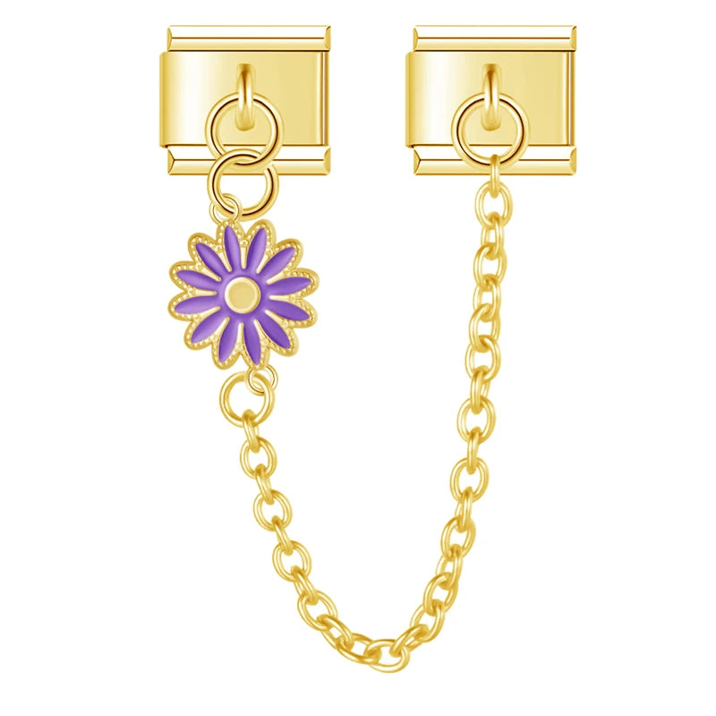 Flower charm chain