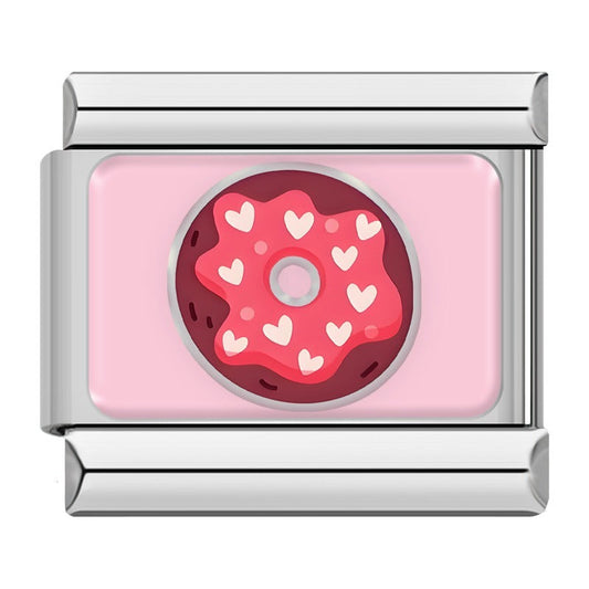Heart donut silver