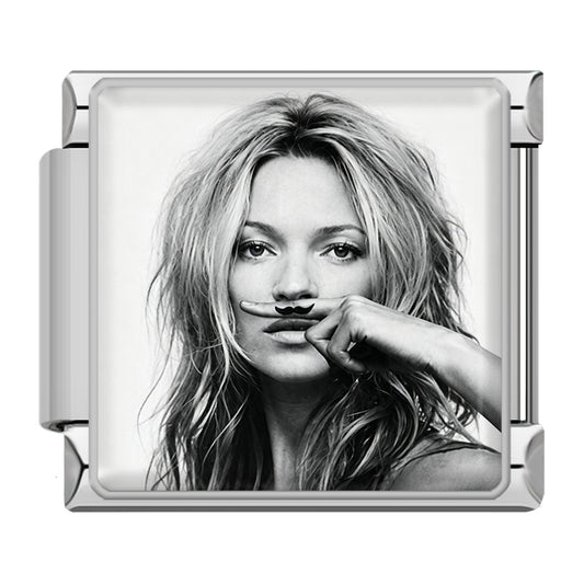 Mustache Girl Silver