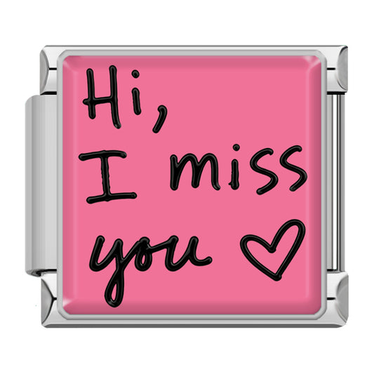 "Hi, I miss you" silver